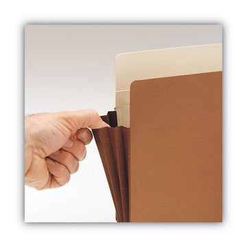 Smead® Redrope Drop-front File Pockets W- Fully Lined Gussets, 5.25" Expansion, Legal Size, Redrope, 10-box freeshipping - TVN Wholesale